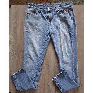 Carbon Distressed Skinny Light Wash Freedom Flex Denim Blue Jeans Men 34x34